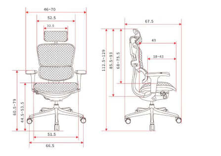 เก้าอี้เพื่อสุขภาพ DF PROCHAIR รุ่น Ergo Elite Ultra Plus สีเทา_5